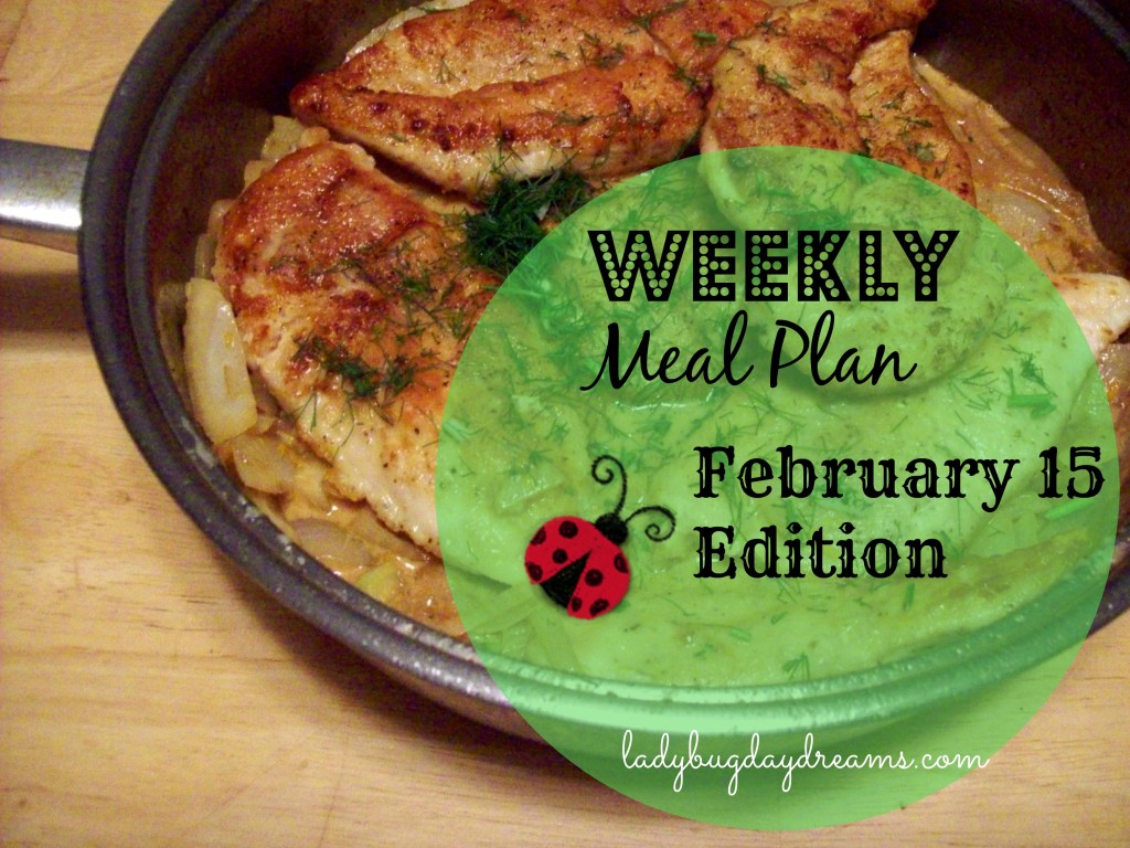 Weekly Meal Plan with recipe links | Ladybug Daydreams