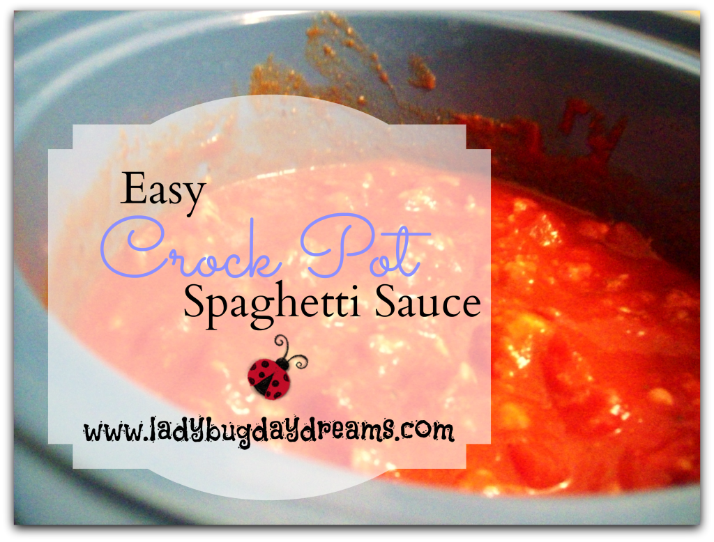 easy crock pot spaghetti sauce | Ladybug Daydreams