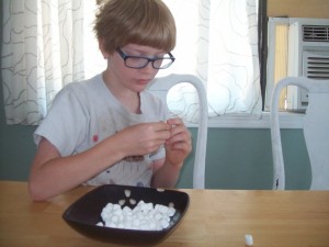 Building marshmallow molecules