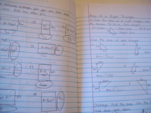 Munchkin's handwritten math worksheets.