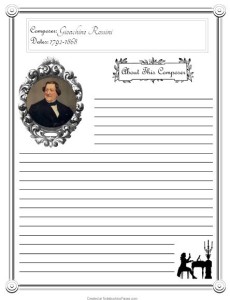 Rossini notebooking page