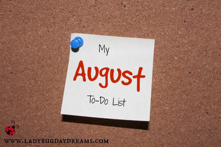August to-do list