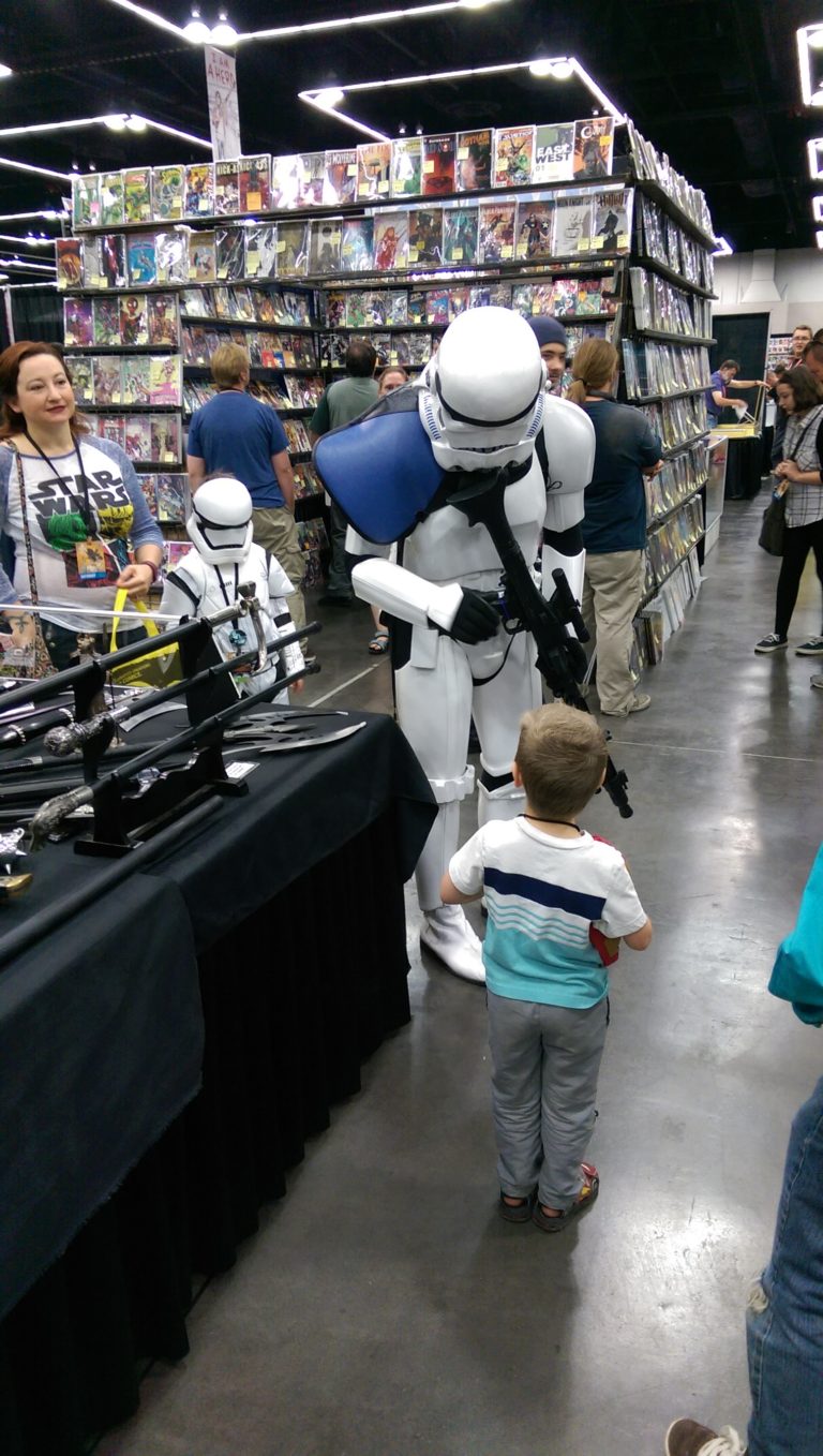 With a Storm Trooper