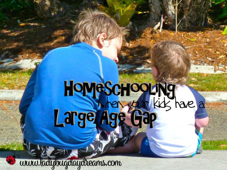 Homeschooling when your kids have a large age gap